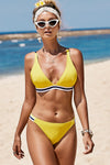 Yellow Ribbon Swimsuit Two-piece Bikini Swimsuit