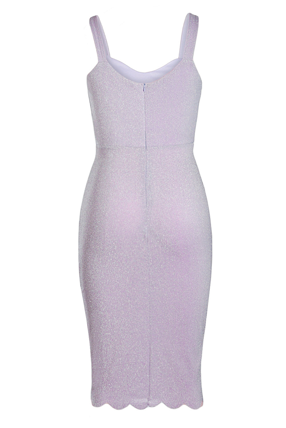 Violet Sleeveless Glitter Midi Dress