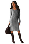 Gray Women’s Hand Knitted Sweater Dress