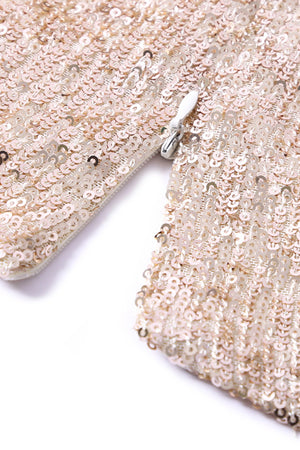 Apricot Sequin Fringe Sleeve Party Maxi Evening Dress
