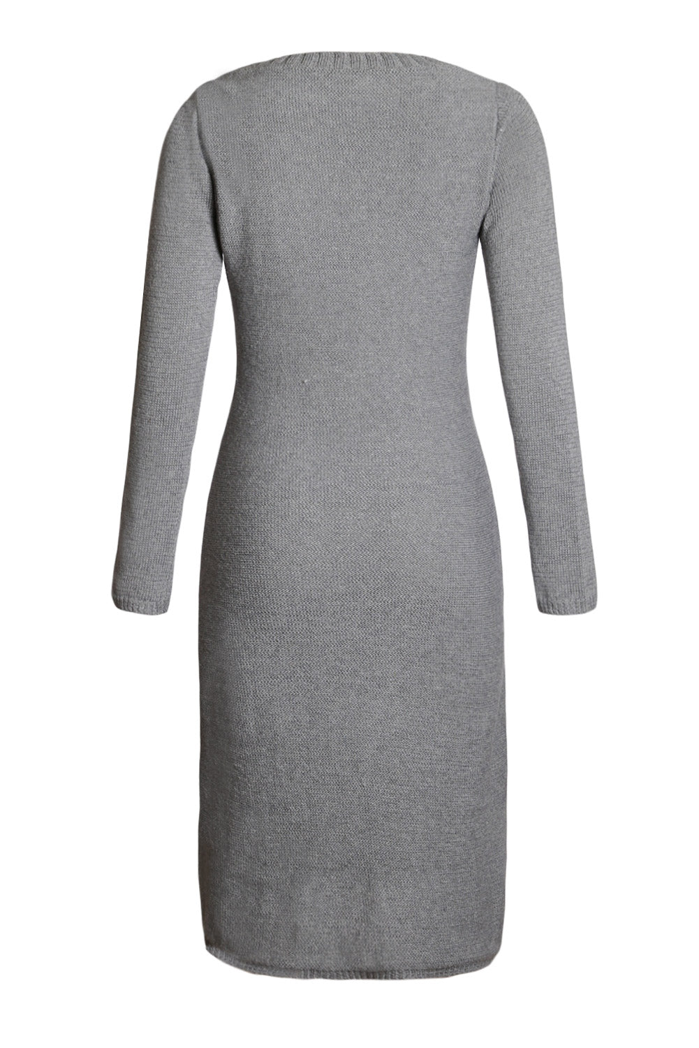 Gray Women’s Hand Knitted Sweater Dress
