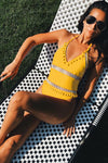Yellow Ember One Piece Swimwear