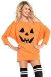 Halloween Pumpkin Mini Jersey Dress