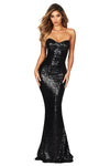 Spellbound Strapless Gown Black