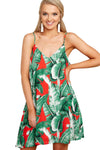 Fingers Crossed Dress In Green Palms