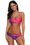 Purple Rosy Tie Dye Bikini Swimwear