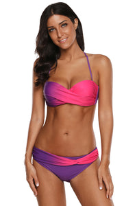 Purple Rosy Tie Dye Bikini Swimwear