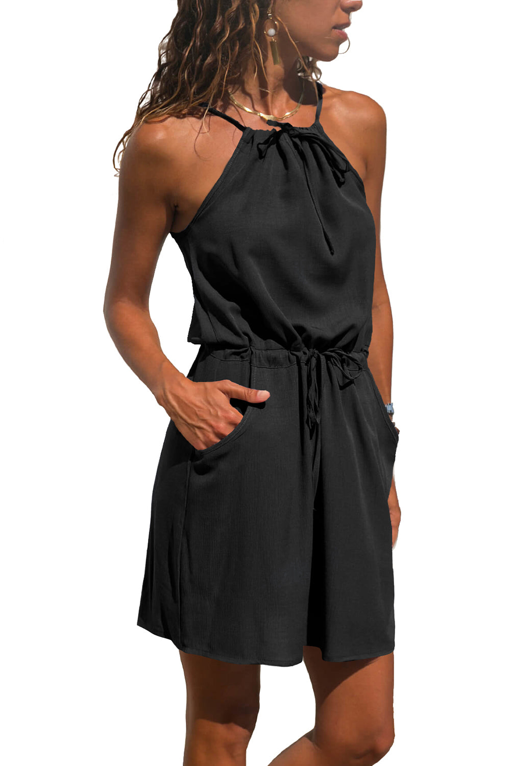 Black Suspender Dress