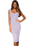 Violet Sleeveless Glitter Midi Dress