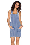 Vintage Blue Wash Jeans Overall Dress