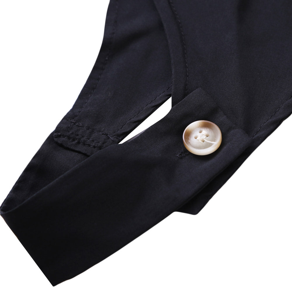 Black V Neck A-line Sundress