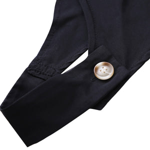 Black V Neck A-line Sundress