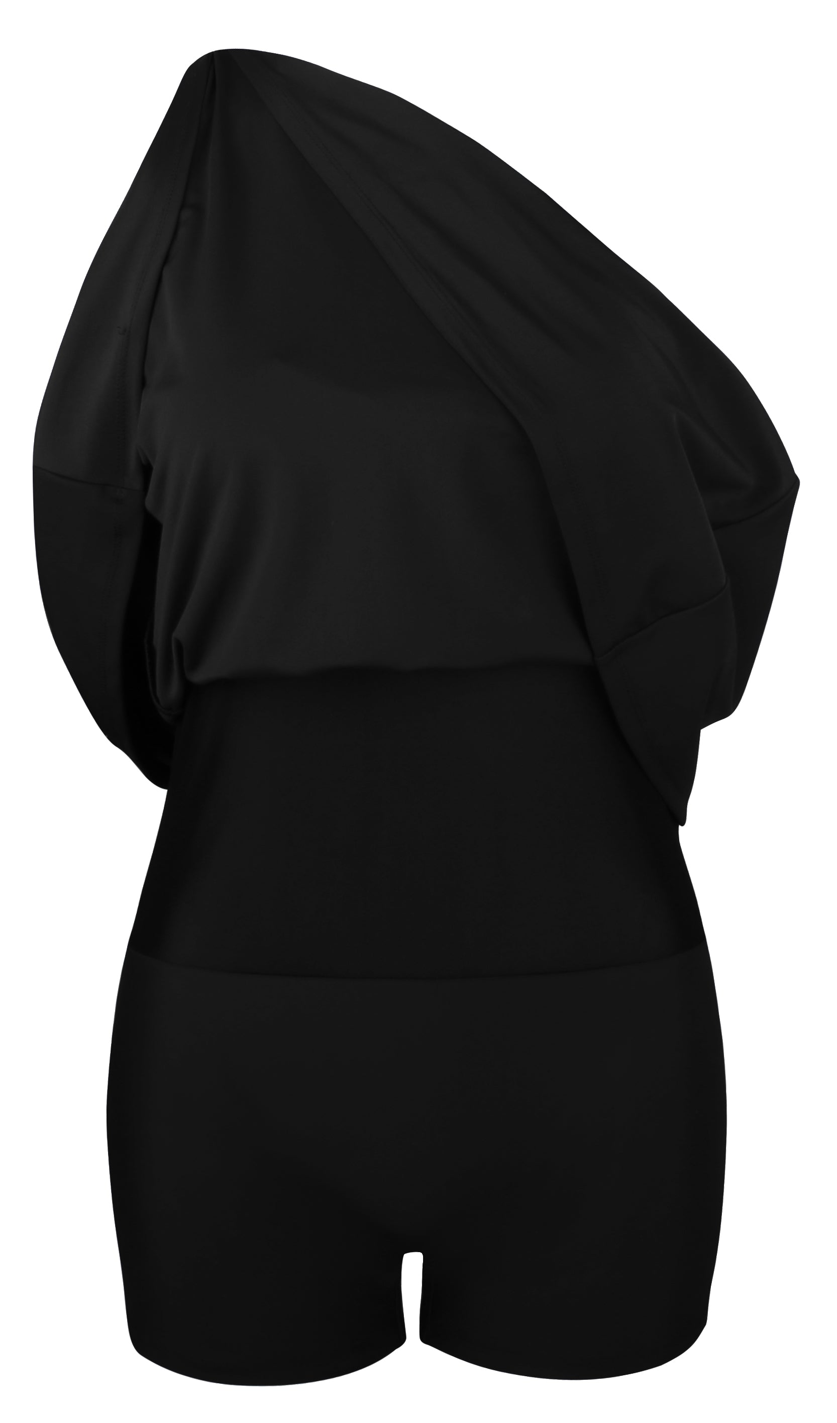 Black White Polka Dot One-piece Swimdress