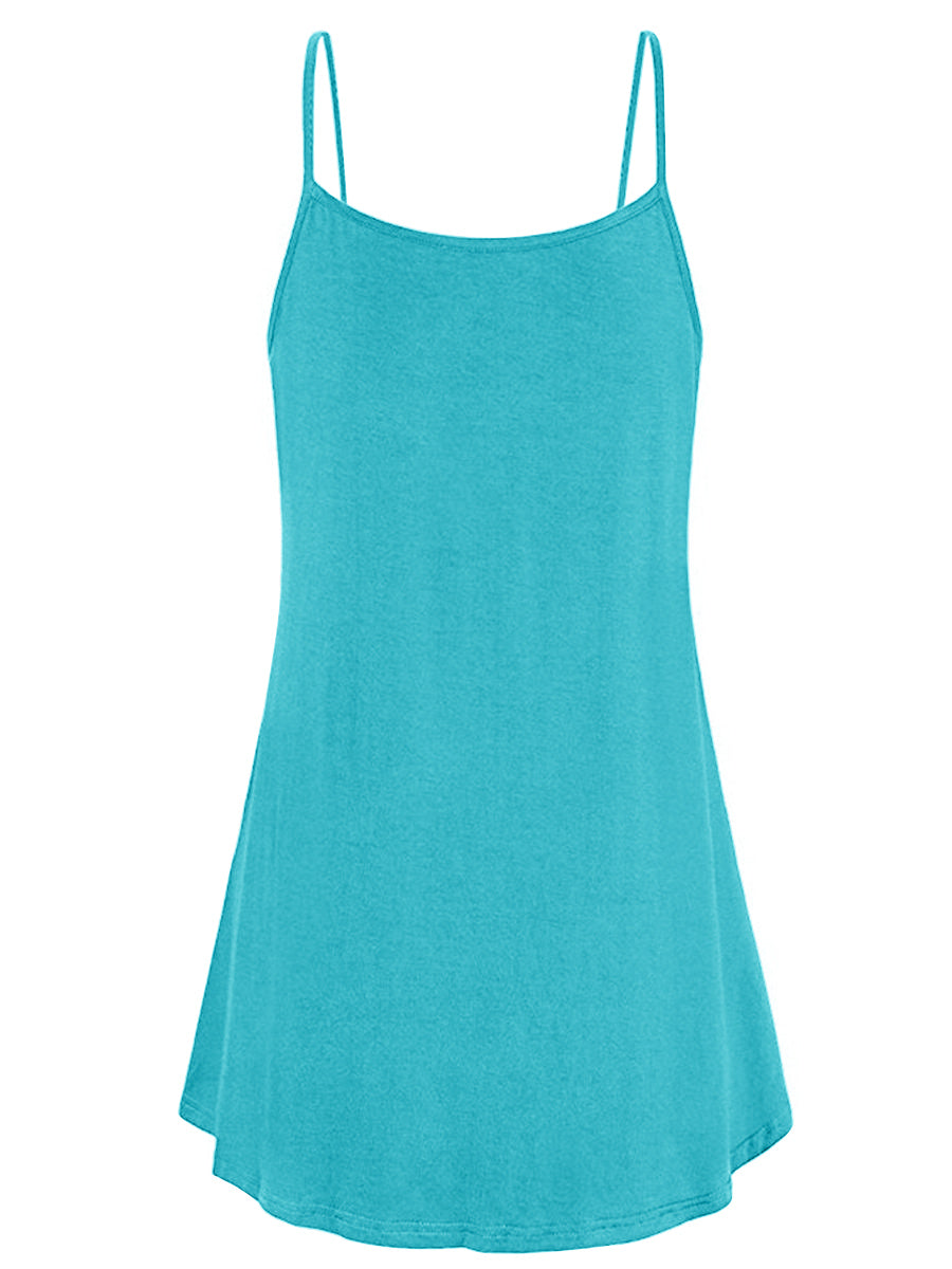 Green Spaghetti Strap Buttoned Shift Dress