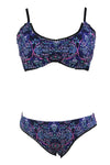 Blue Gypsy Bohemian Print Balconette Bikini Swimsuit
