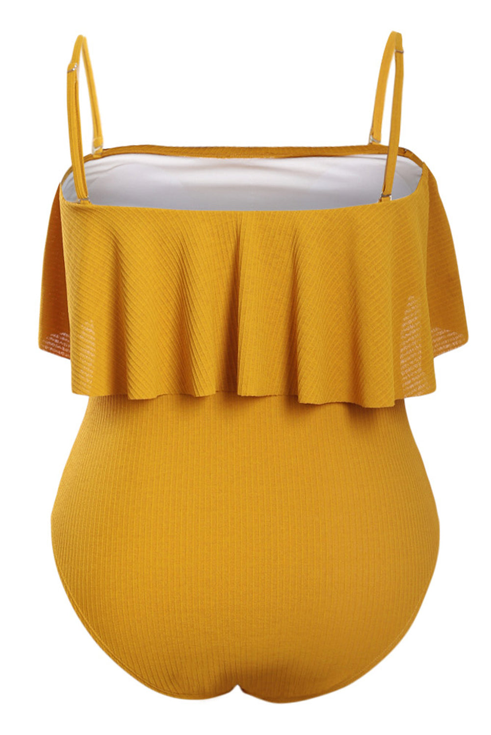 Romantic Ruffle Overlay Sling One-piece Swimsuit