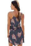 Blue Paisley Print Casual Dress