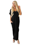 Black Beachy Keen Ruffle Sleeve T-shirt Maxi Dress
