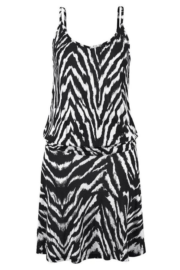 Black Trendy Print Summer Dress