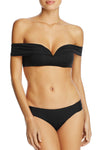 Black Socialite Off Shoulder Bikini 2pcs Bathing Suit