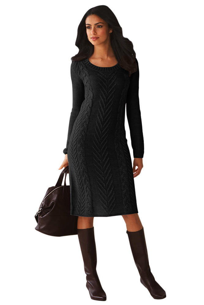 Black Women’s Hand Knitted Sweater Dress